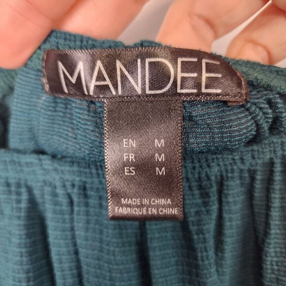 Mandee Off the Shoulder Ruffle Sleeve and Hem Top M - Picture 3 of 7